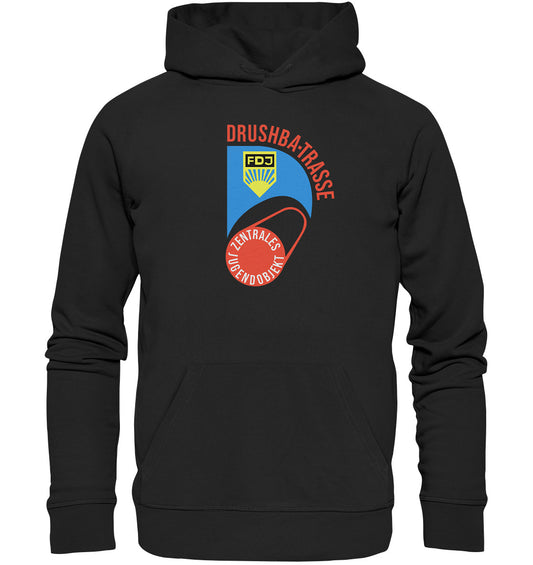 DDR Ostalgie Kapuze / Organic Hoodie Unisex • DRUSCHBA TRASSE
