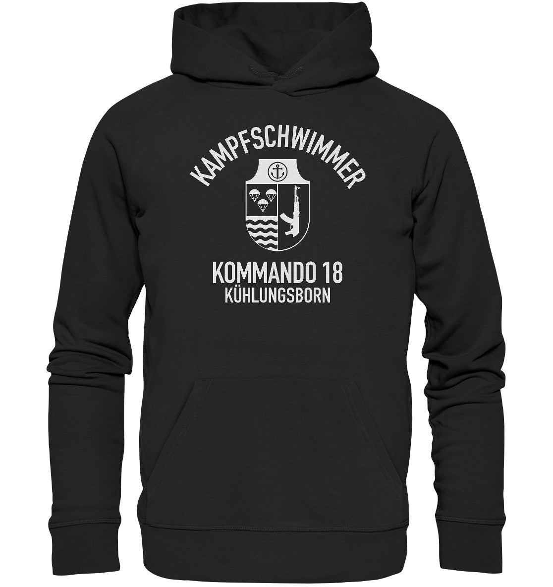 DDR Ostalgie Kapuze / Organic Hoodie Unisex •  DDR KAMPFSCHWIMMER KÜHLUNGSBORN - dunkel