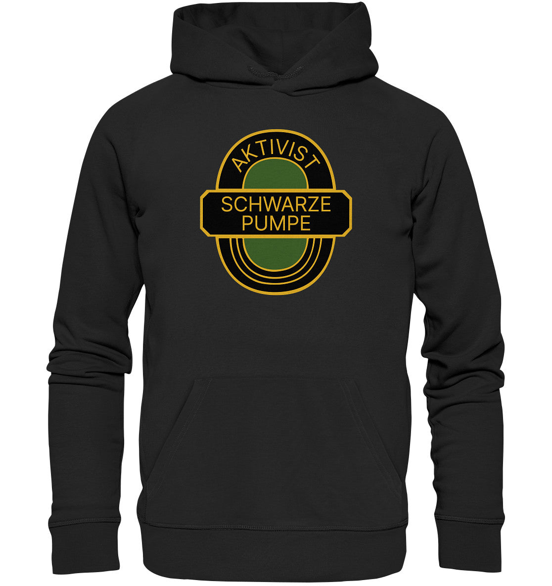 DDR Ostalgie Kapuze / Organic Hoodie Unisex • AKTIVIST SCHWARZE PUMPE