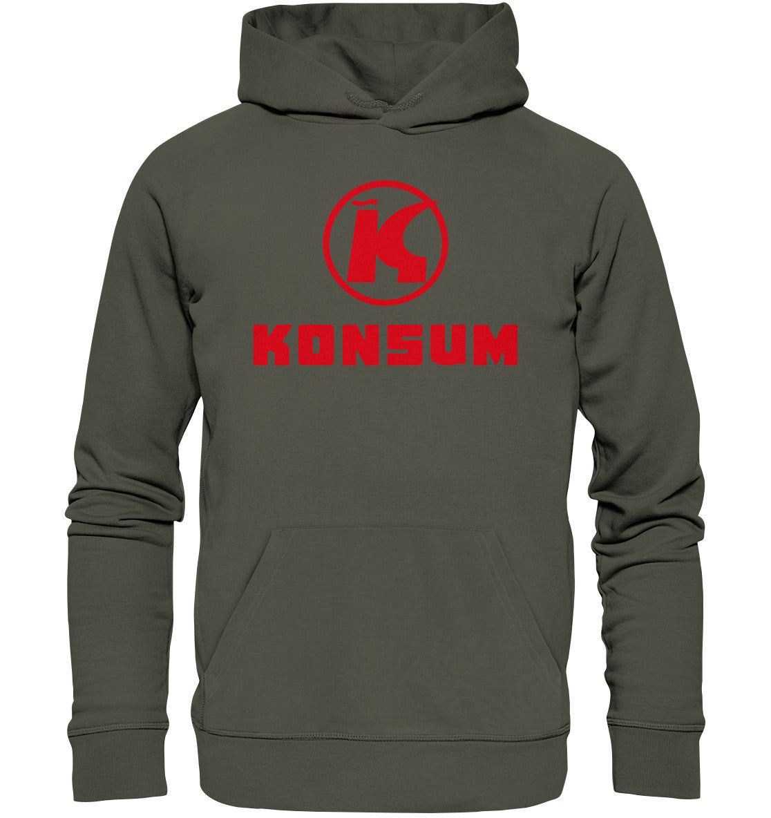 DDR Ostalgie Kapuze / Organic Hoodie Unisex • KONSUM - HELL