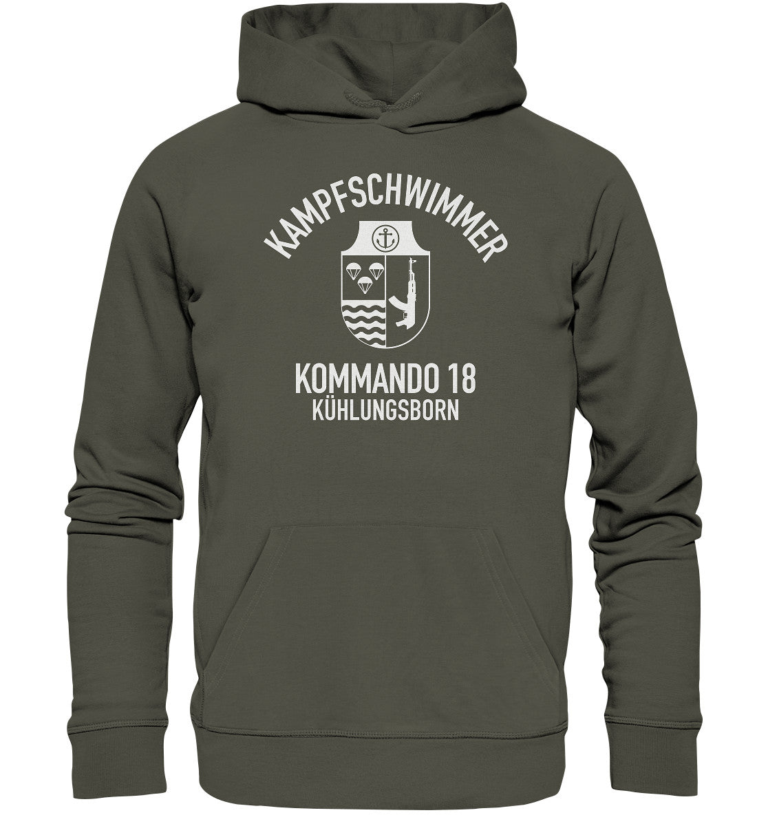 DDR Ostalgie Kapuze / Organic Hoodie Unisex •  DDR KAMPFSCHWIMMER KÜHLUNGSBORN - dunkel