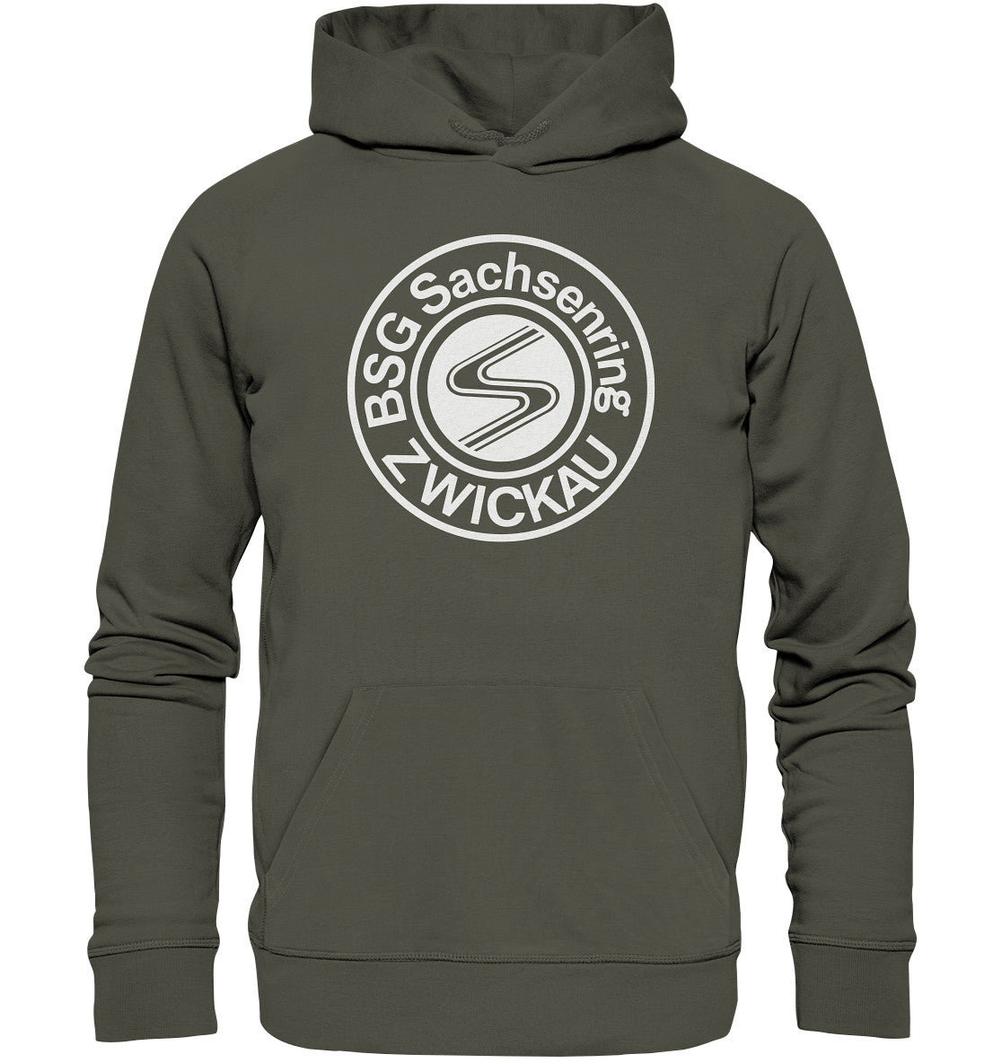 PREMIUM ORGANIC HOODIE UNISEX • SACHSENRING ZWICKAU - DUNKEL