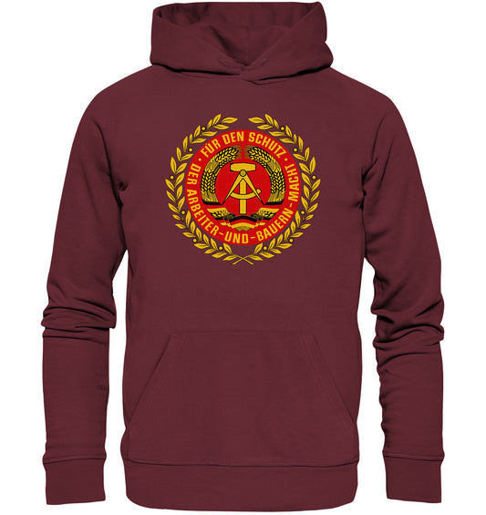 DDR Ostalgie Kapuze / Organic Hoodie Unisex • NVA NATIONALE VOLKSARMEE