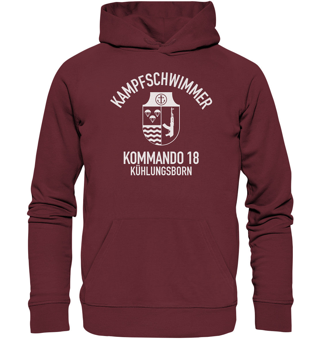 DDR Ostalgie Kapuze / Organic Hoodie Unisex •  DDR KAMPFSCHWIMMER KÜHLUNGSBORN - dunkel