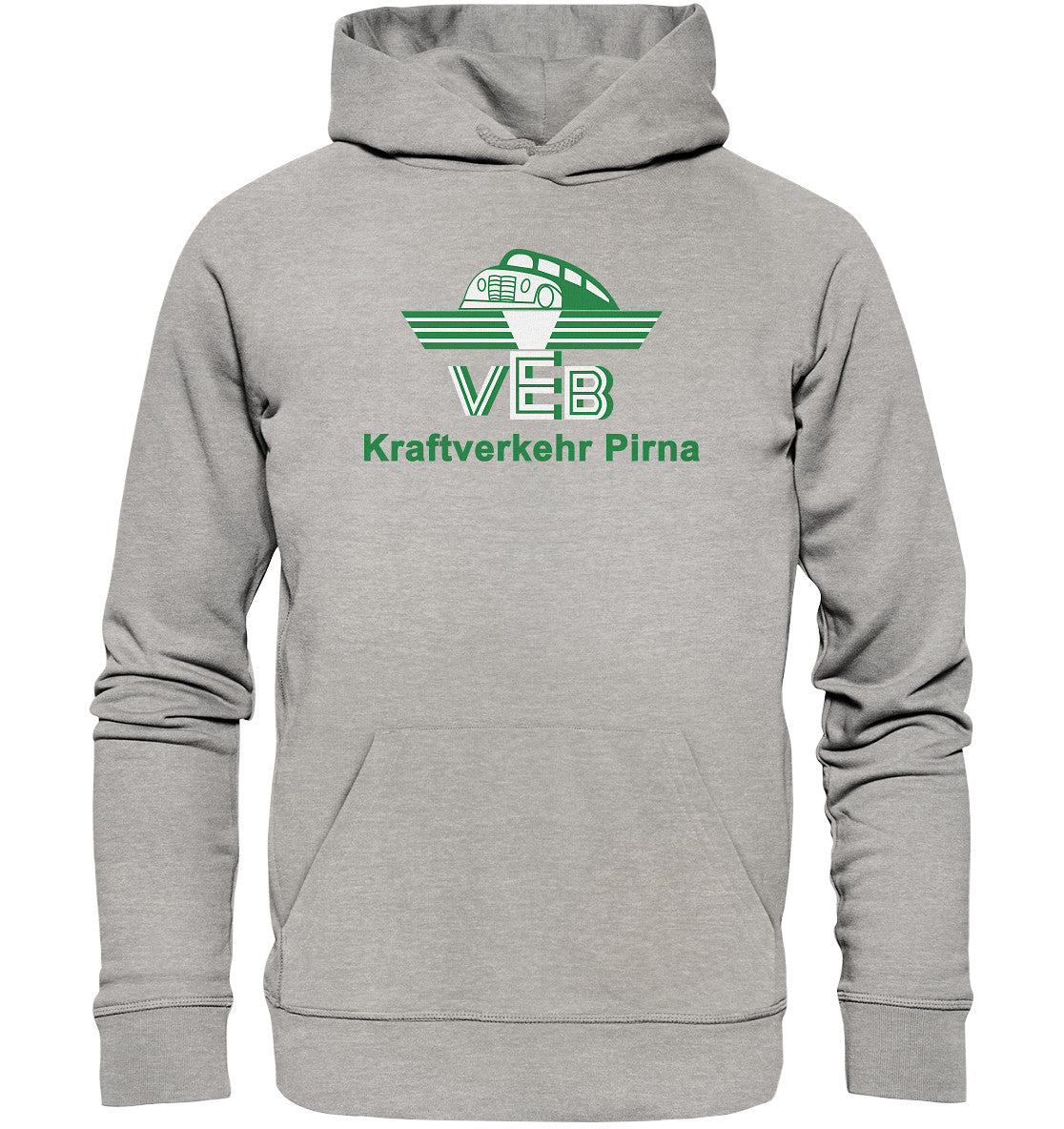 DDR Ostalgie Kapuze / Organic Hoodie Unisex • VEB KRAFTVERKEHR PIRNA