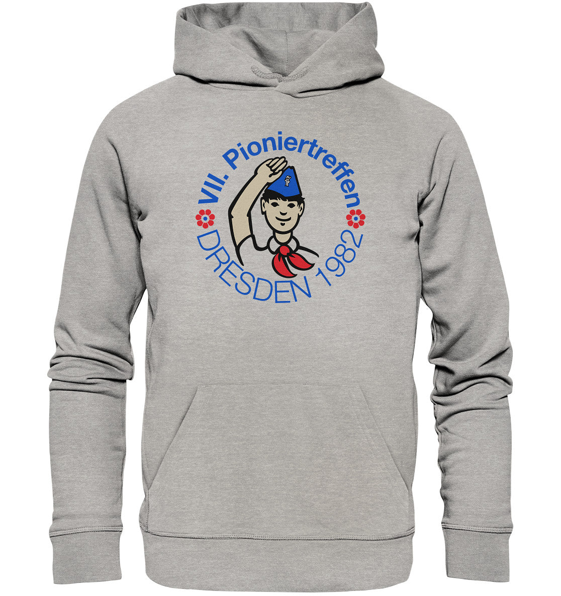 DDR Ostalgie Kapuze / Organic Hoodie Unisex • PIONIERTREFFEN DRESDEN 1982