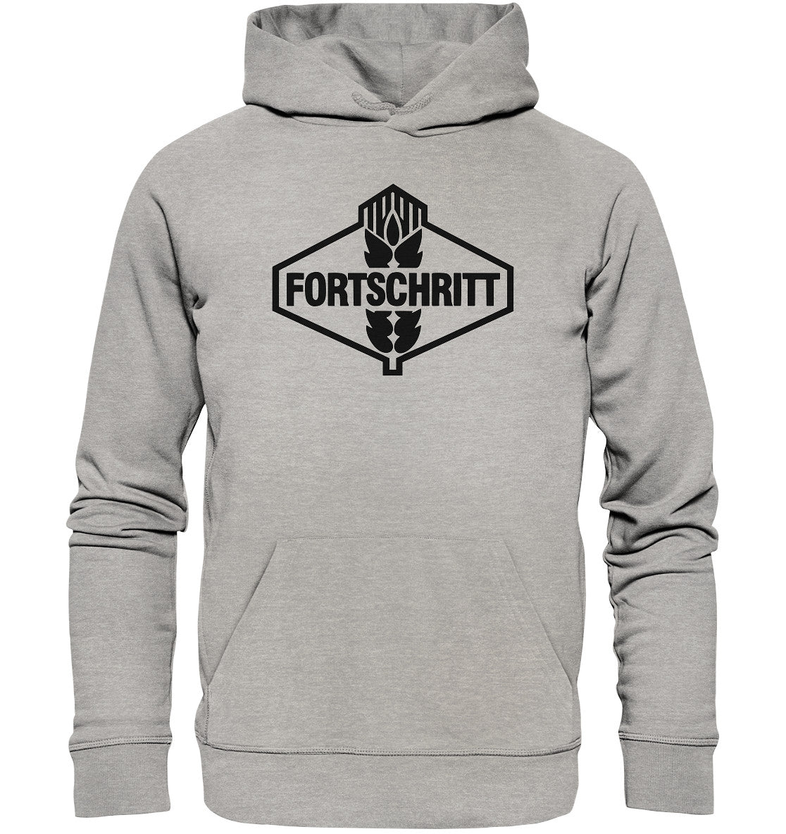 DDR Ostalgie Kapuze / Organic Hoodie Unisex • FORTSCHRITT - WEISS