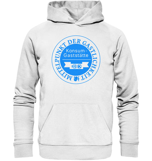 DDR Ostalgie Kapuze / Organic Hoodie Unisex • KONSUM GASTSTÄTTE