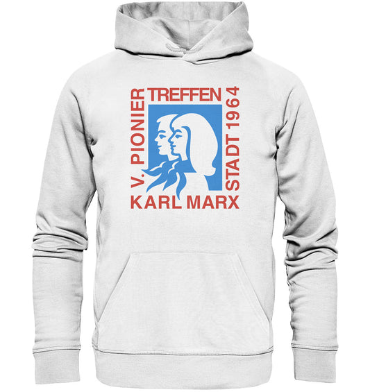 DDR Ostalgie Kapuze / Organic Hoodie Unisex • 5. PIONIERTREFFEN KARL MARX STADT