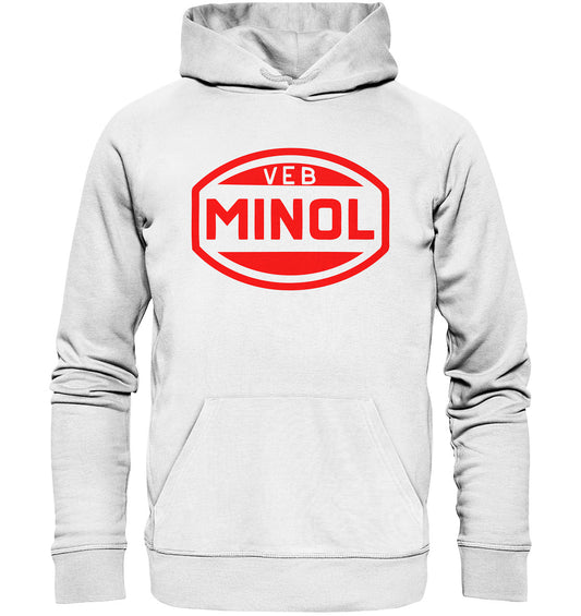 DDR Ostalgie Kapuze / Organic Hoodie Unisex • VEB MINOL