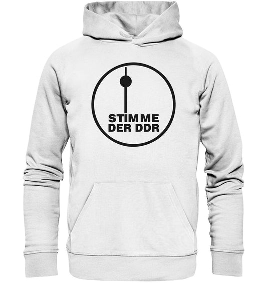 DDR Ostalgie Kapuze / Organic Hoodie Unisex • RADIO STIMME DER DDR - HELL