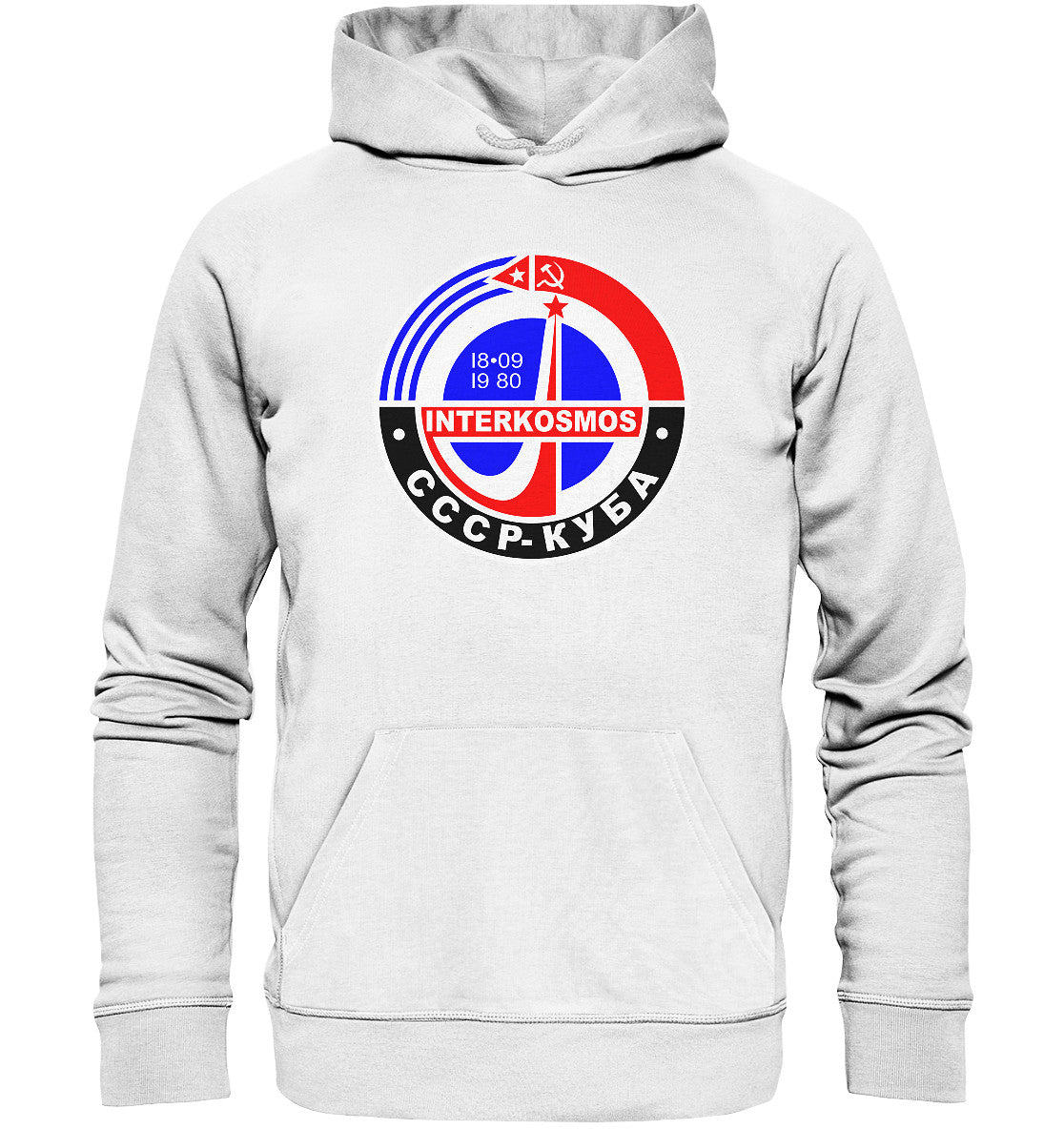 PREMIUM ORGANIC HOODIE UNISEX • INTERKOSMOS - CCCP & KUBA