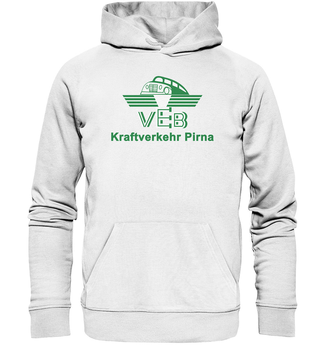 DDR Ostalgie Kapuze / Organic Hoodie Unisex • VEB KRAFTVERKEHR PIRNA