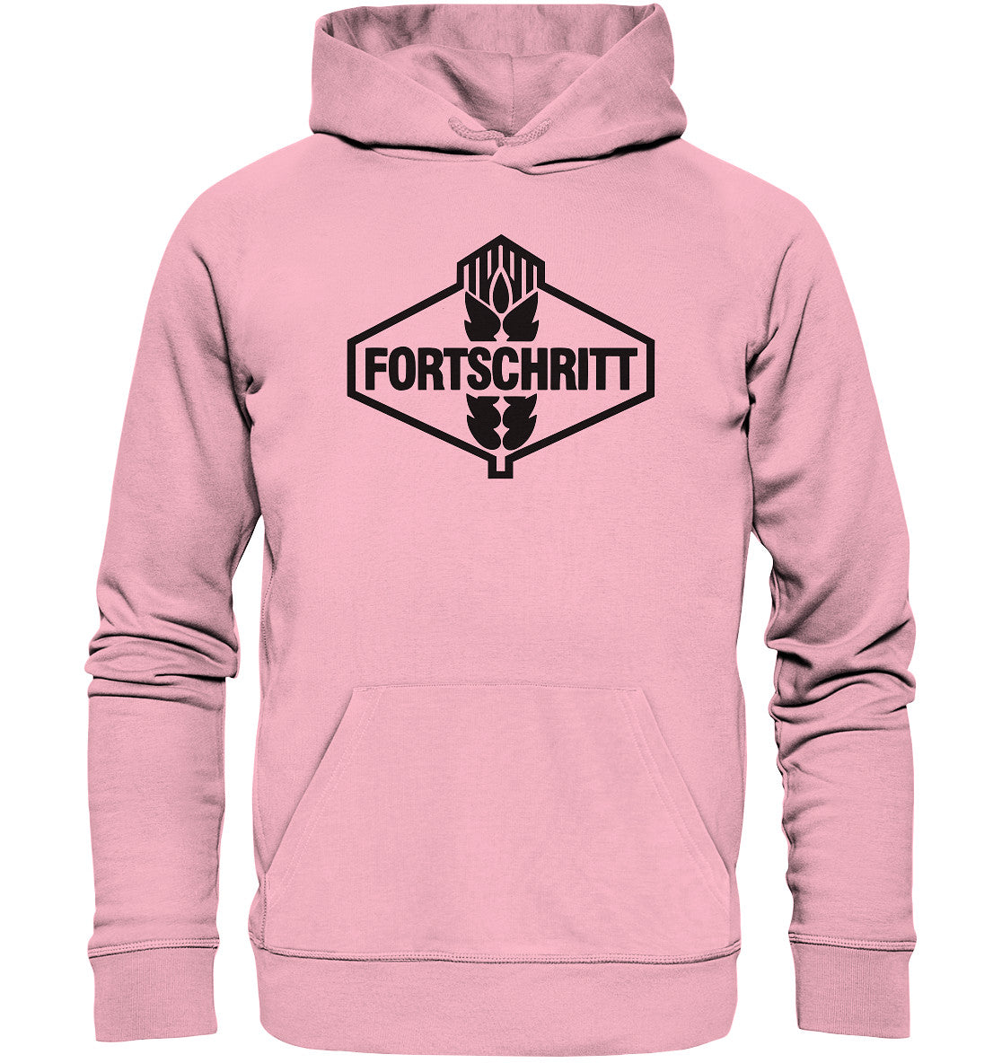DDR Ostalgie Kapuze / Organic Hoodie Unisex • FORTSCHRITT - WEISS