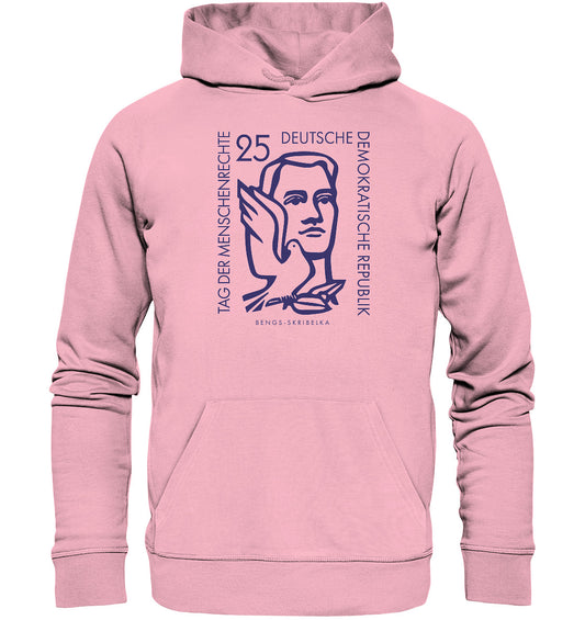DDR Ostalgie Kapuze / Organic Hoodie Unisex • DDR BRIEFMARKE - FREIHEIT FÜR LUIS CORVALAN
