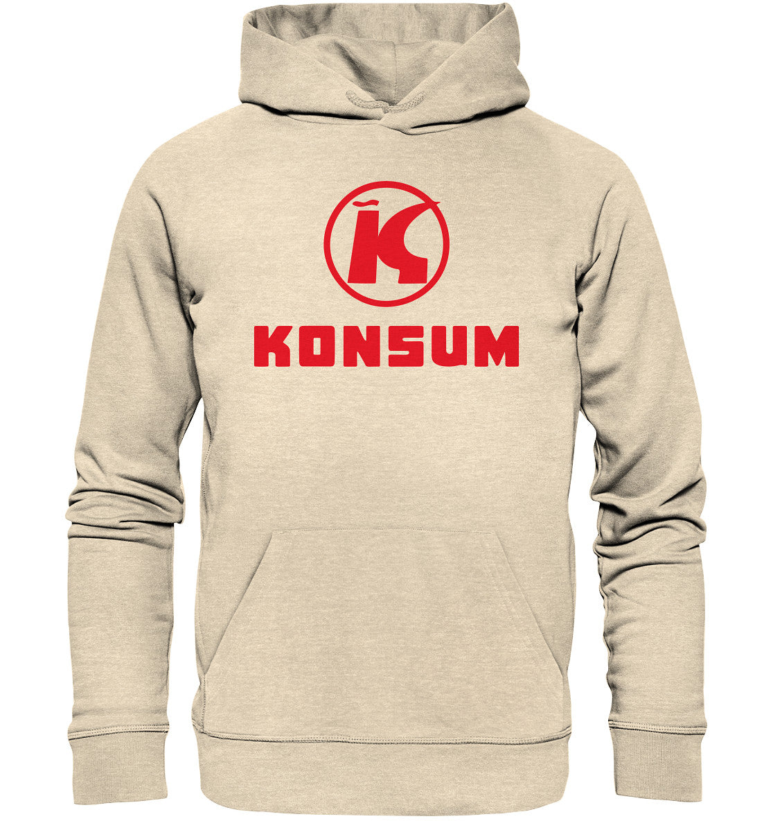 DDR Ostalgie Kapuze / Organic Hoodie Unisex • KONSUM - HELL