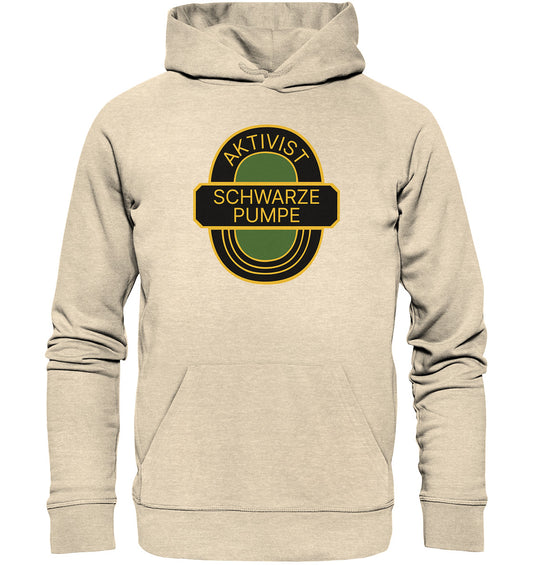 DDR Ostalgie Kapuze / Organic Hoodie Unisex • AKTIVIST SCHWARZE PUMPE