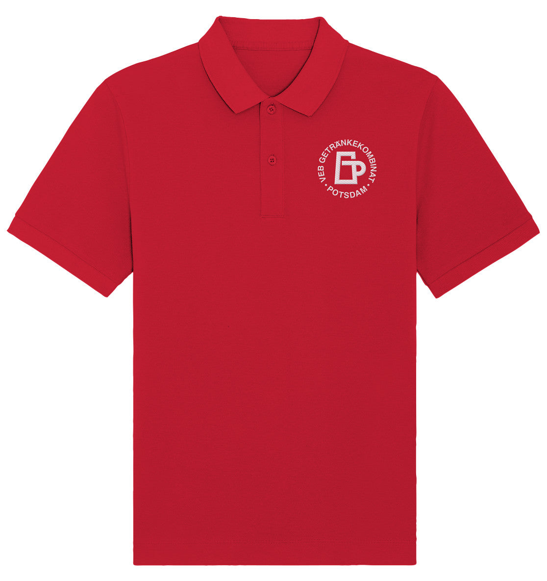 DDR Ostalgie Poloshirt bestickt • VEB GETRÄNKEKOMBINAT POTSDAM