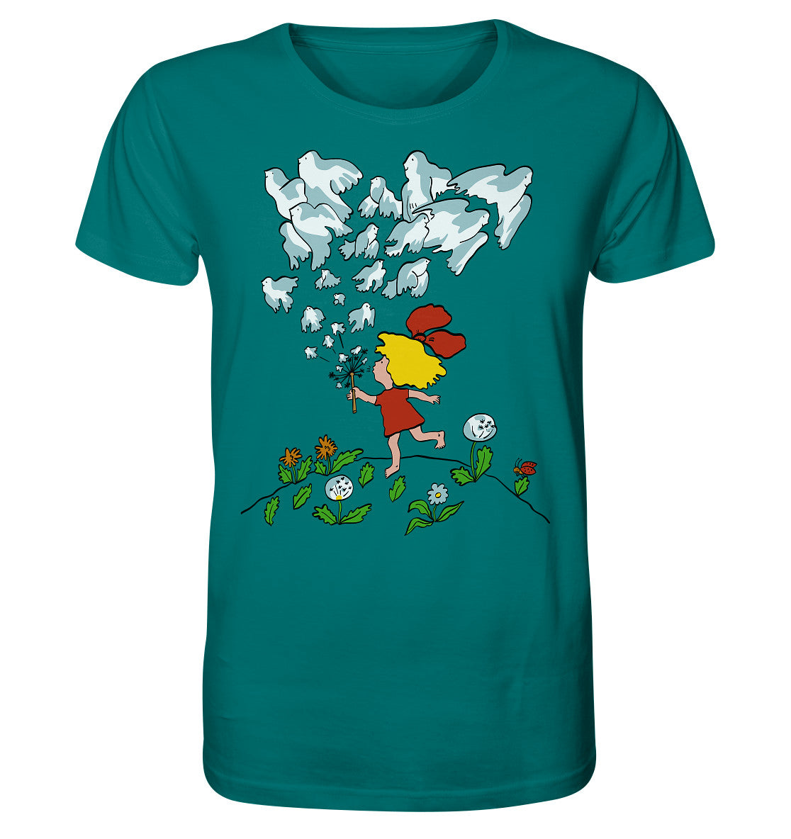 ORGANIC BIO SHIRT UNISEX • FRIEDENSPLAKAT GEGEN NATO-RAKETEN IN WESTEUROPA