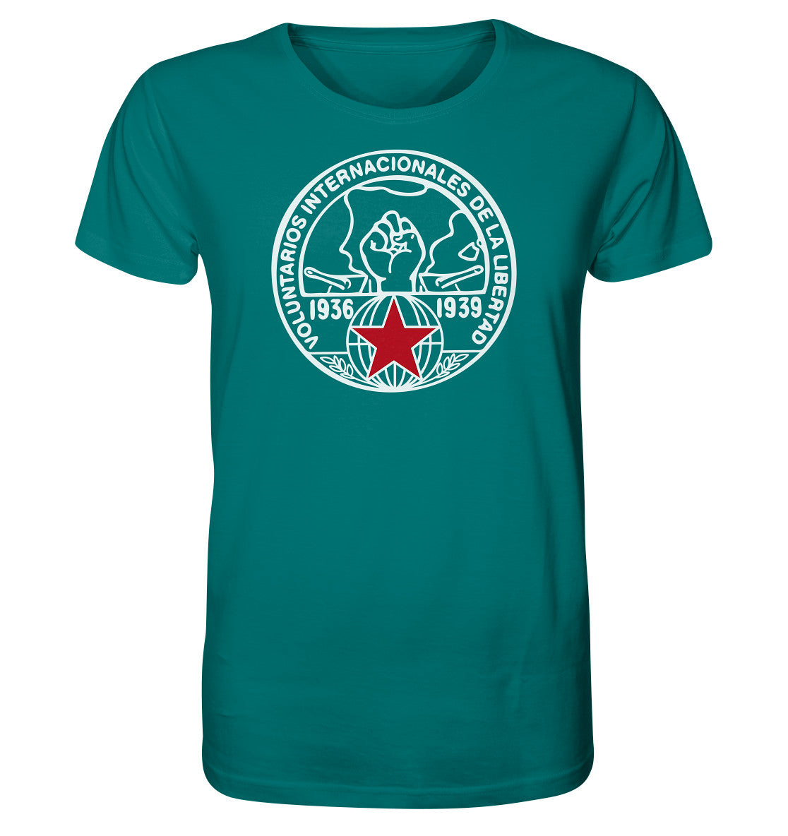 ORGANIC BIO SHIRT UNISEX • INTERNATIONALE BRIGADEN SPANIEN 1936 - DUNKEL