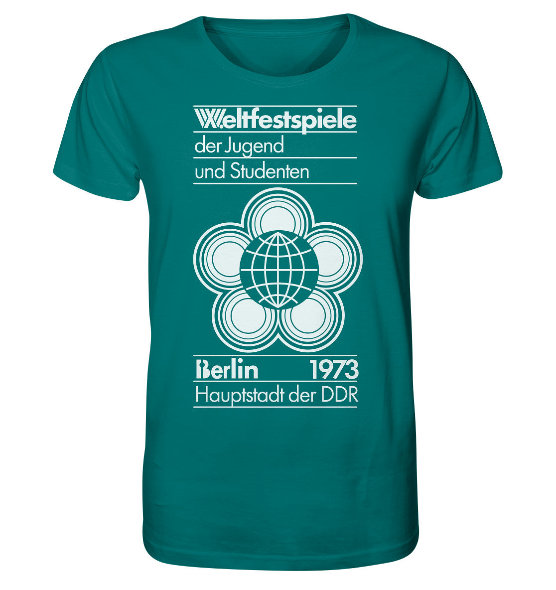 ORGANIC BIO SHIRT UNISEX • WELTFESTSPIELE BERLIN 1973 - PLAKATMOTIV