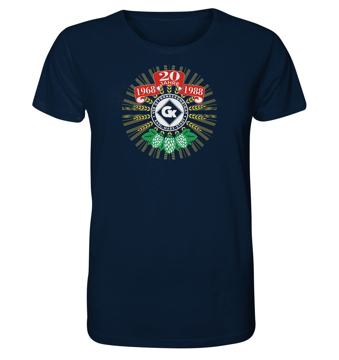 ORGANIC BIO SHIRT UNISEX • 20 JAHRE VEB GETRÄNKEKOMBINAT KARL-MARX-STADT