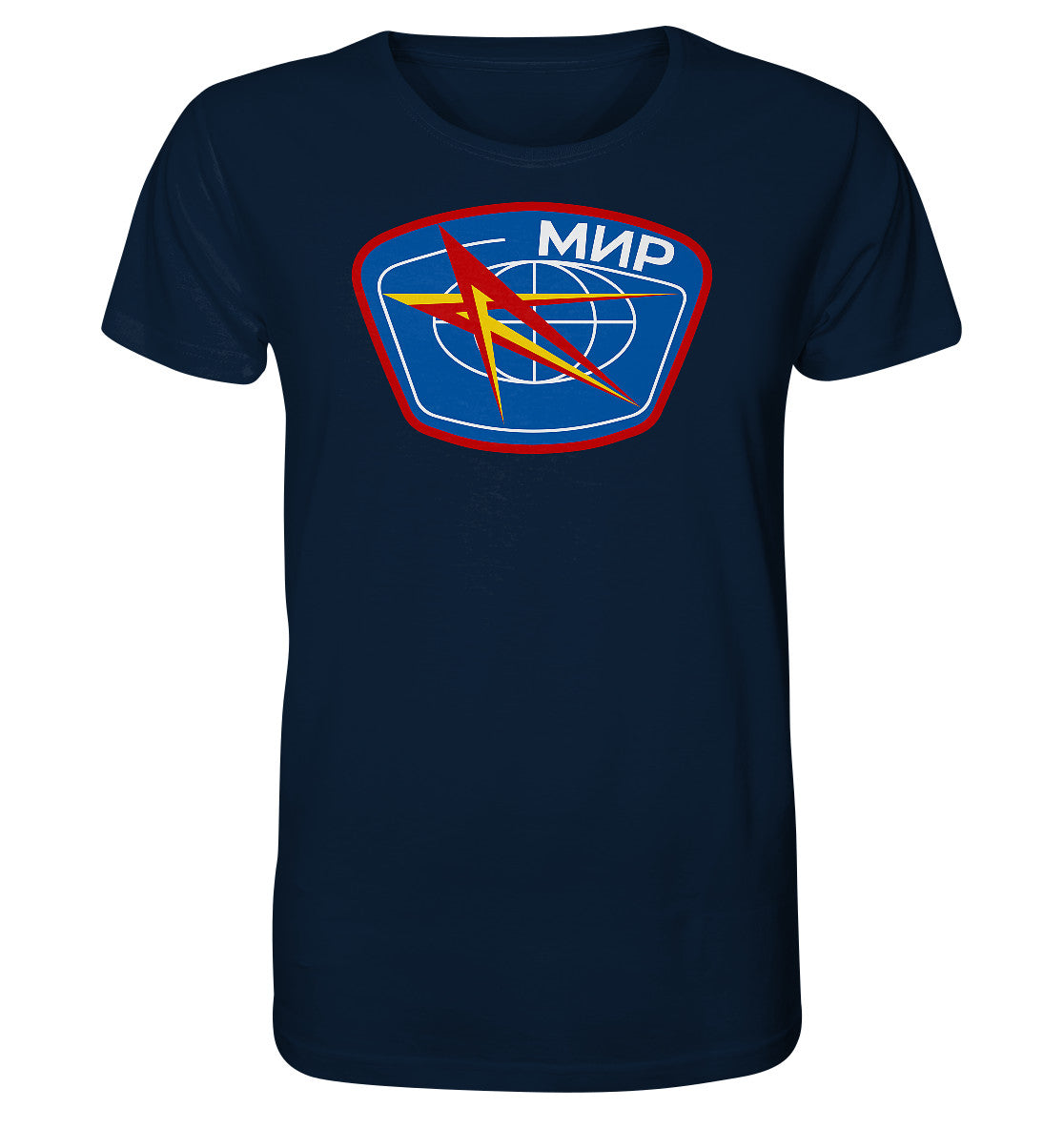 ORGANIC BIO SHIRT UNISEX • MIR - KOSMONAUTEN-BADGE