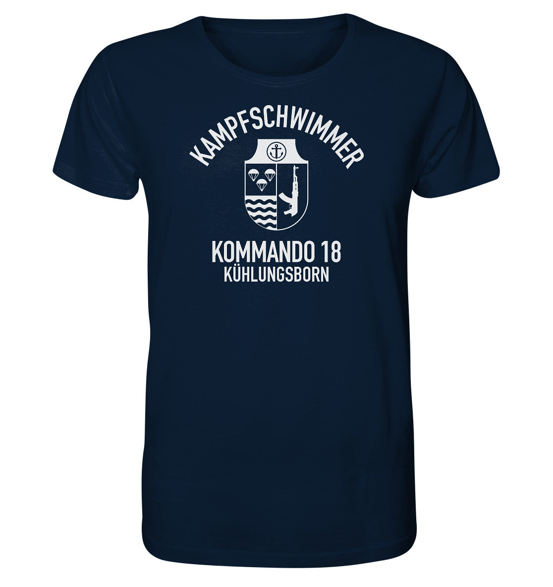 ORGANIC BIO SHIRT UNISEX • DDR KAMPFSCHWIMMER KÜHLUNGSBORN - dunkel