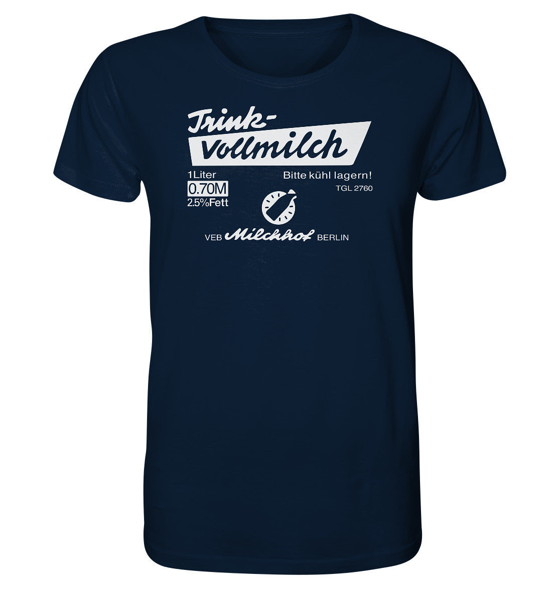 ORGANIC BIO SHIRT UNISEX • TRINK-VOLLMILCH dunkel