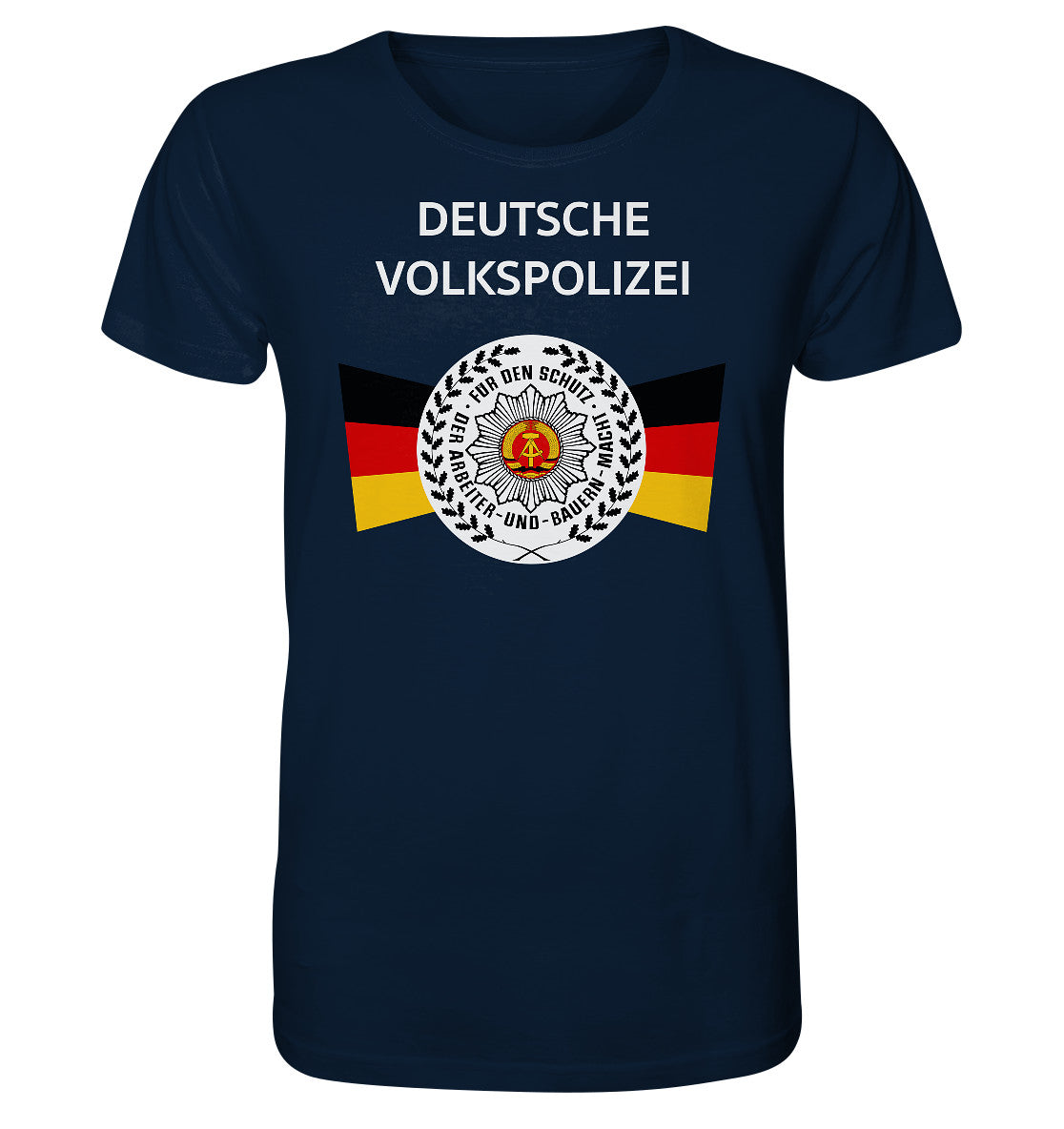 ORGANIC BIO SHIRT UNISEX • DEUTSCHE VOLKSPOLIZEI - ORIGINAL WIMPEL