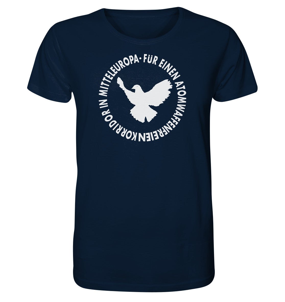 ORGANIC BIO SHIRT UNISEX • ATOMWAFFENFREIES MITTELEUROPA - WEISS