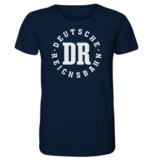 DDR Ostalgie Bio-Shirt Unisex • DR: DEUTSCHE REICHSBAHN - DUNKEL