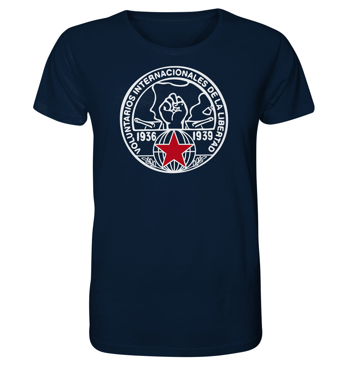 ORGANIC BIO SHIRT UNISEX • INTERNATIONALE BRIGADEN SPANIEN 1936 - DUNKEL