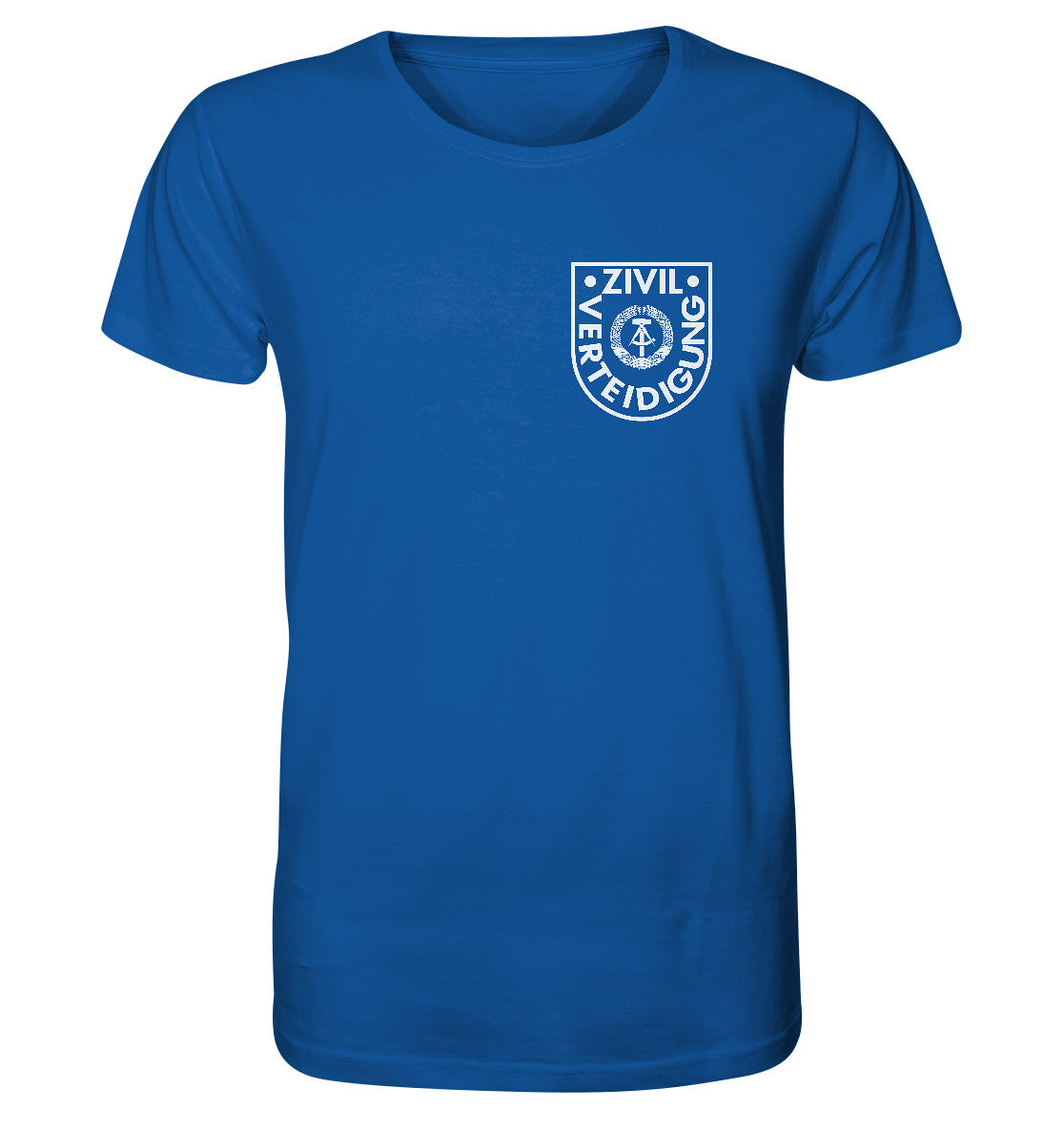 ORGANIC BIO SHIRT UNISEX • DR ZIVILVERTEIDIGUNG - BRUSTBADGE