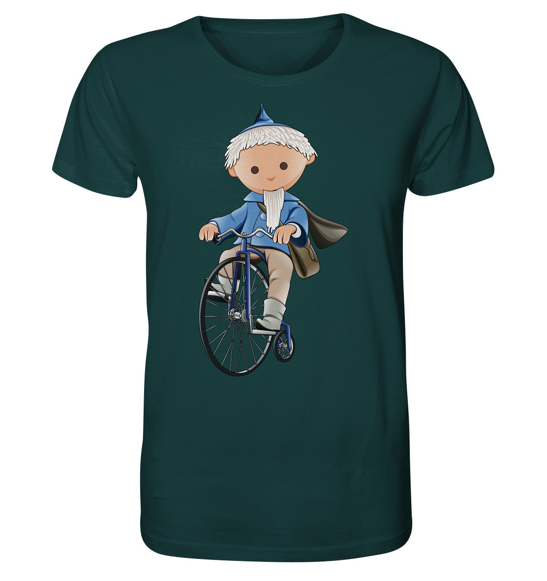 ORGANIC BIO SHIRT UNISEX • UNSER SANDMÄNNCHEN - AUF DEM HOCHRAD - BLAU (PU-97, 1969