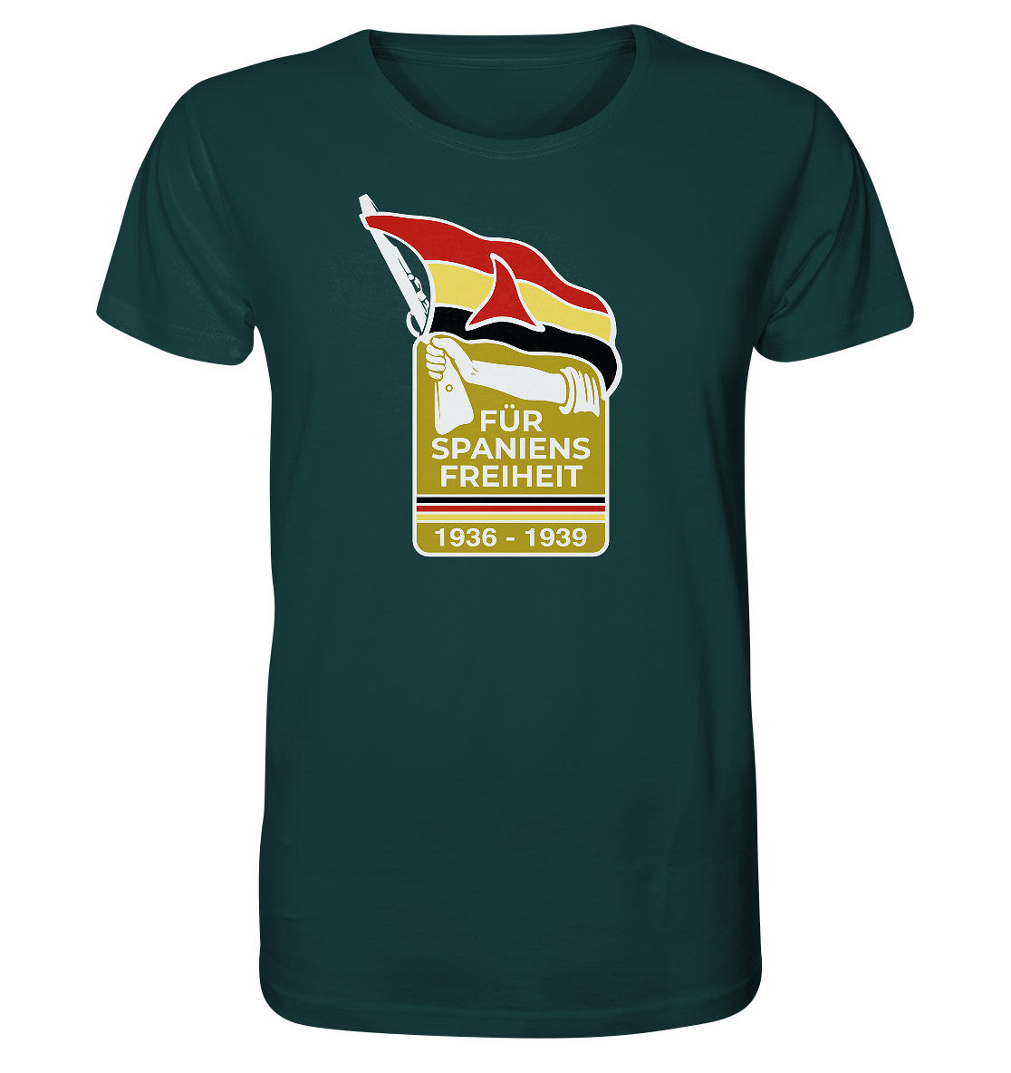 ORGANIC BIO SHIRT UNISEX • FÜR SPANIENS FREIHEIT - ABZEICHEN SPANIENKÄMPFER