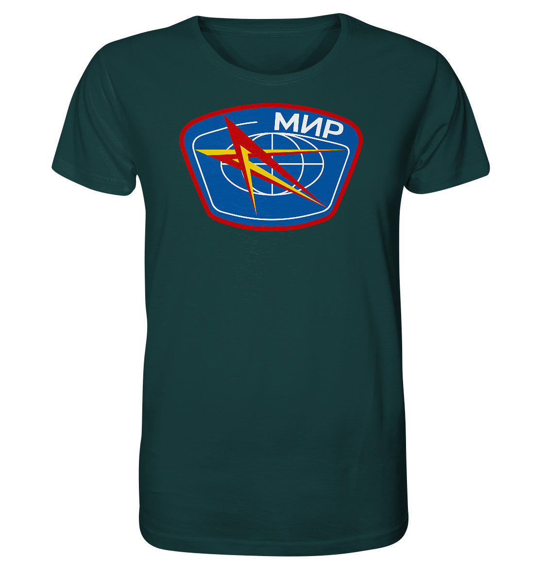 ORGANIC BIO SHIRT UNISEX • MIR - KOSMONAUTEN-BADGE