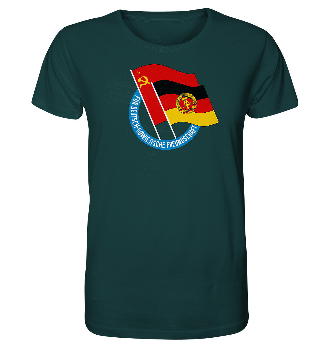 ORGANIC BIO SHIRT UNISEX • DEUTSCH SOWJETISCHE FREUNDSCHAFT - dunkel