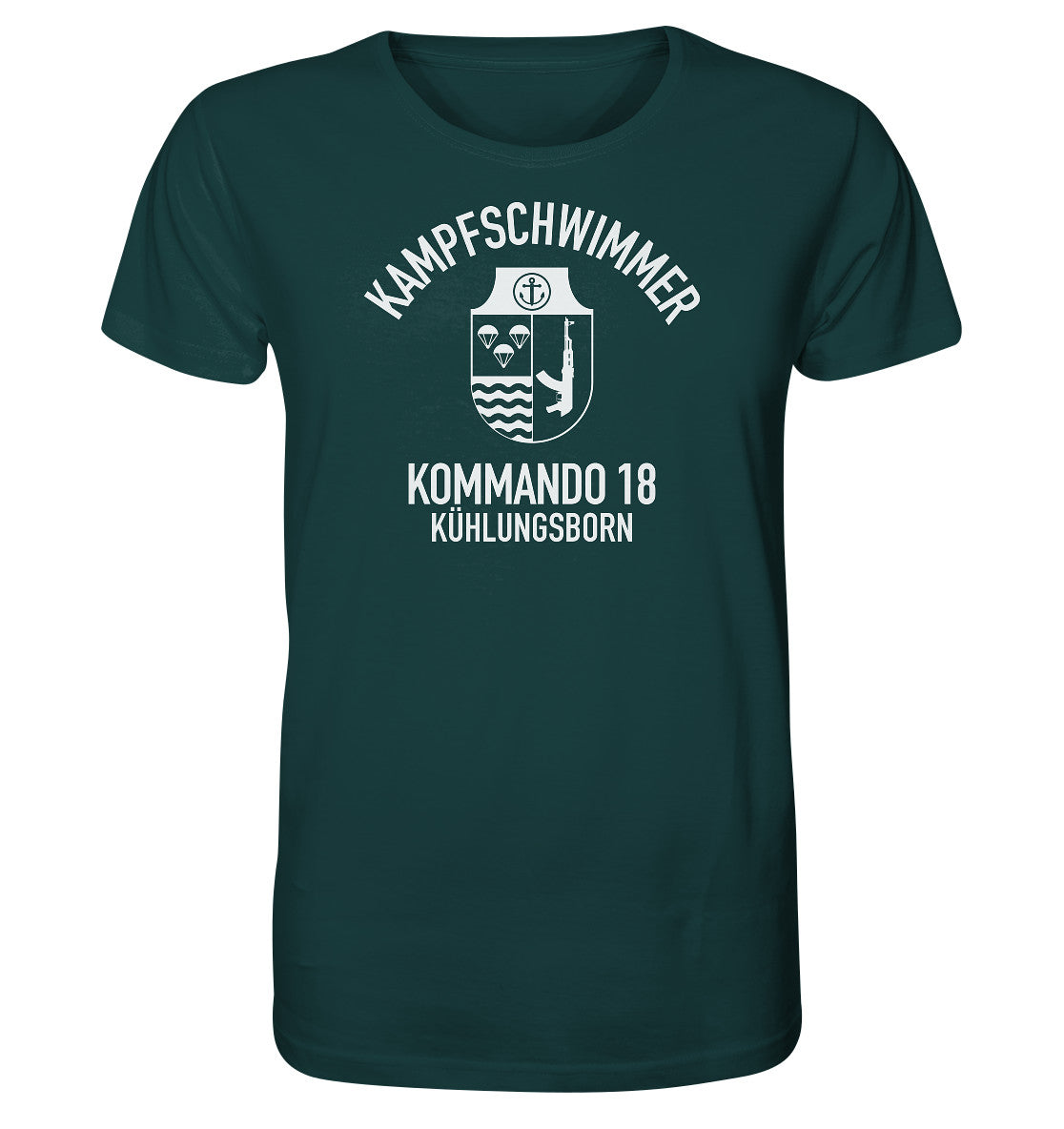 ORGANIC BIO SHIRT UNISEX • DDR KAMPFSCHWIMMER KÜHLUNGSBORN - dunkel