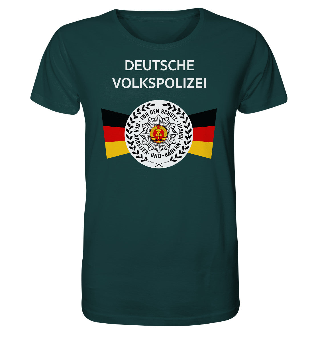 ORGANIC BIO SHIRT UNISEX • DEUTSCHE VOLKSPOLIZEI - ORIGINAL WIMPEL