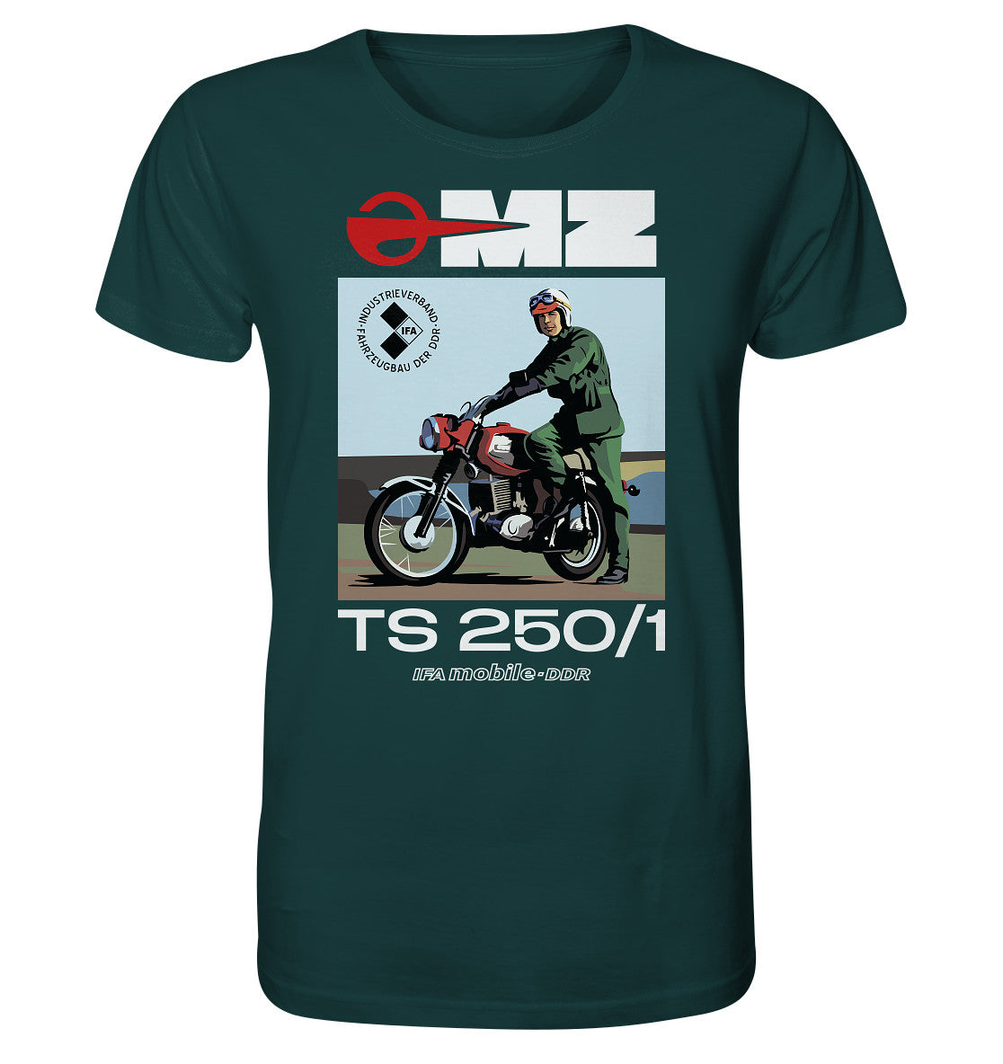 ORGANIC BIO SHIRT UNISEX • MZ TS 250 (ORIGINAL DDR-PLAKAT)