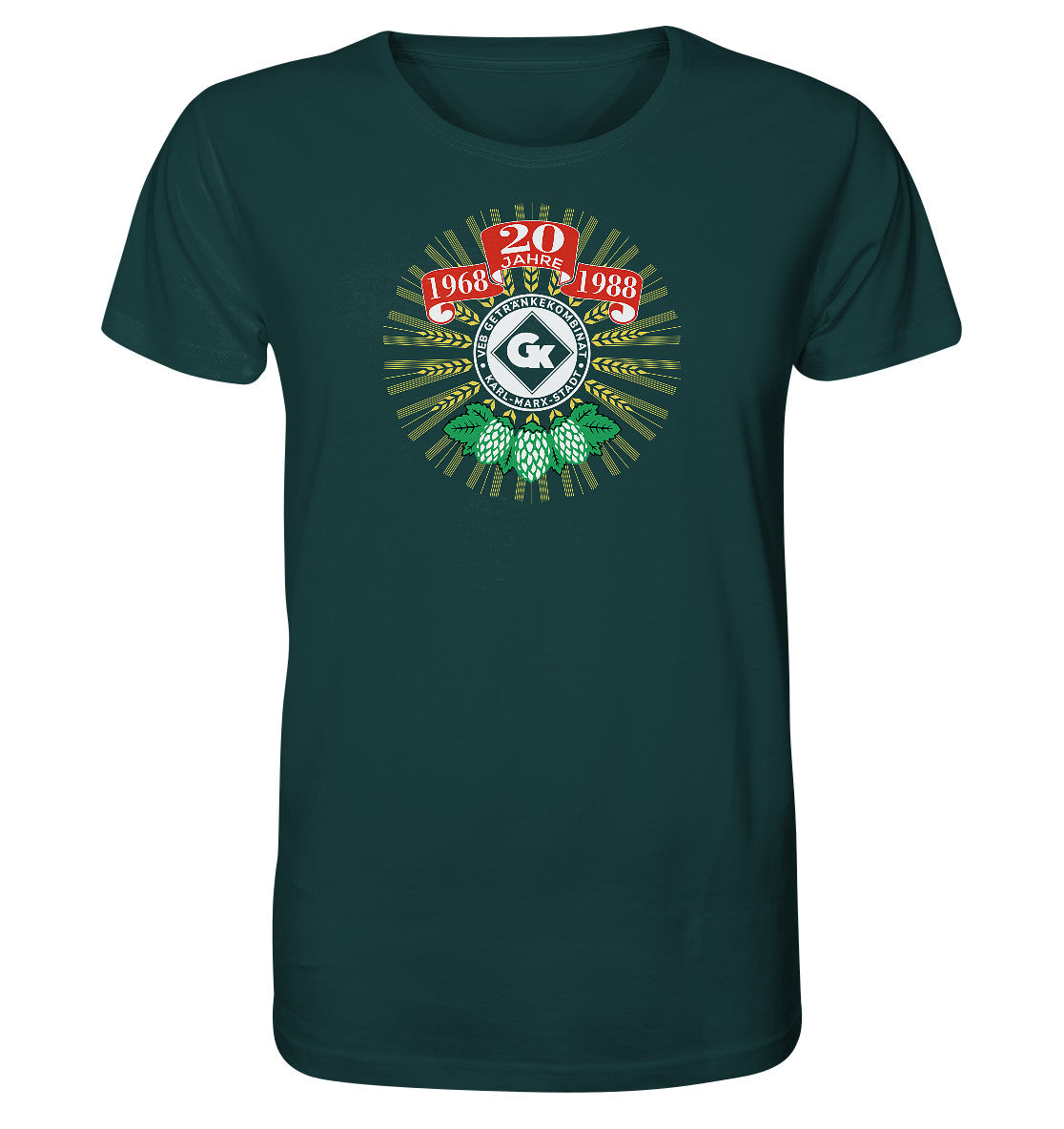 ORGANIC BIO SHIRT UNISEX • 20 JAHRE VEB GETRÄNKEKOMBINAT KARL-MARX-STADT