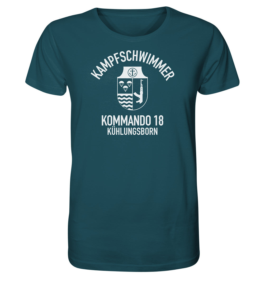ORGANIC BIO SHIRT UNISEX • DDR KAMPFSCHWIMMER KÜHLUNGSBORN - dunkel