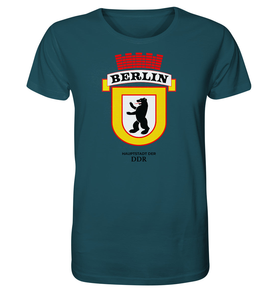 ORGANIC BIO SHIRT UNISEX • BERLIN - HAUPSTADT DER DDR - ORIGINAL WIMPEL