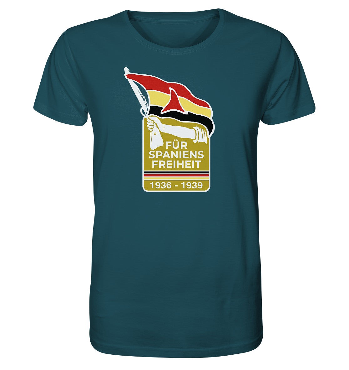 ORGANIC BIO SHIRT UNISEX • FÜR SPANIENS FREIHEIT - ABZEICHEN SPANIENKÄMPFER