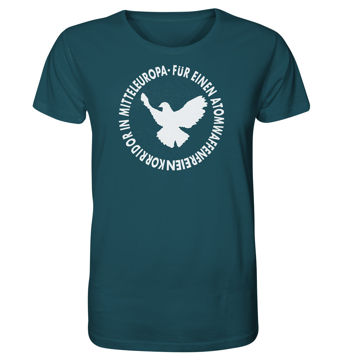 ORGANIC BIO SHIRT UNISEX • ATOMWAFFENFREIES MITTELEUROPA - WEISS