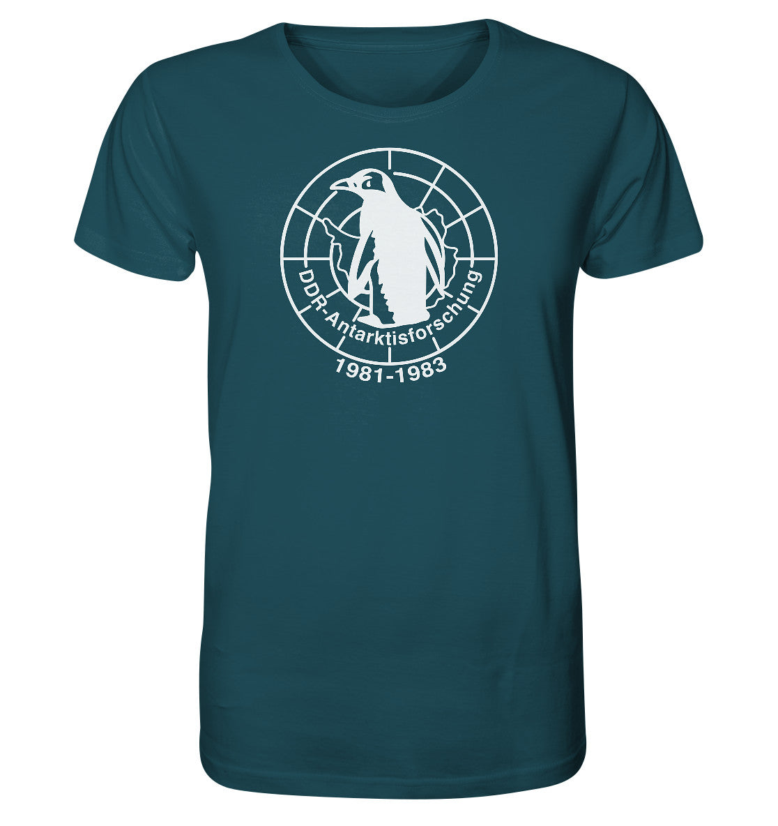 ORGANIC BIO SHIRT UNISEX • ANTARKTISFORSCHUNG DER DDR - 1981-1983, POSTSTEMPEL