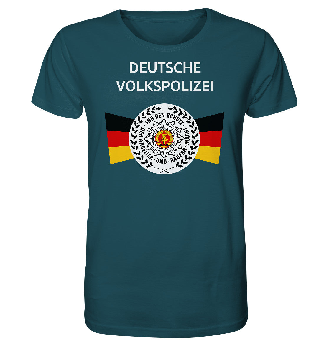 ORGANIC BIO SHIRT UNISEX • DEUTSCHE VOLKSPOLIZEI - ORIGINAL WIMPEL