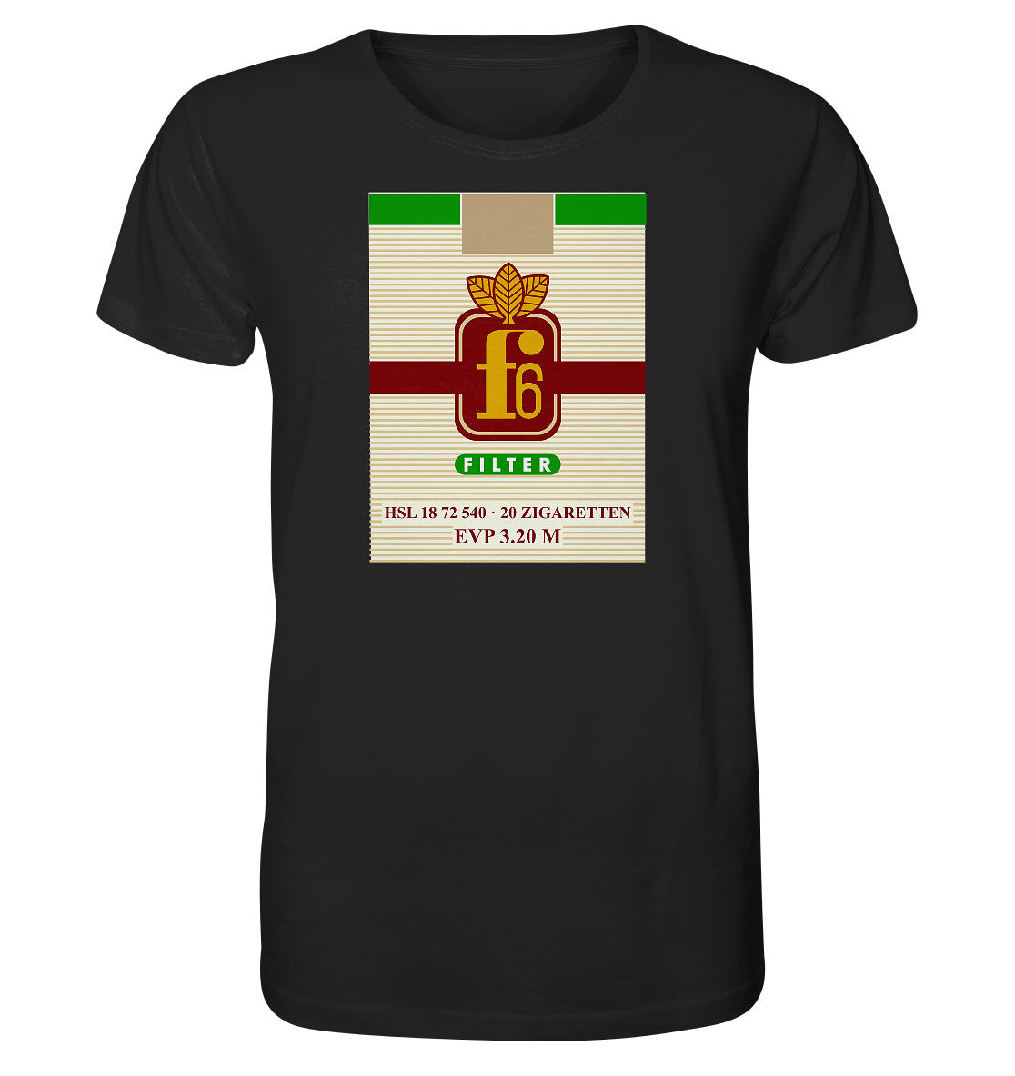 ORGANIC BIO SHIRT UNISEX • F6 FILTER ZIGARETTEN
