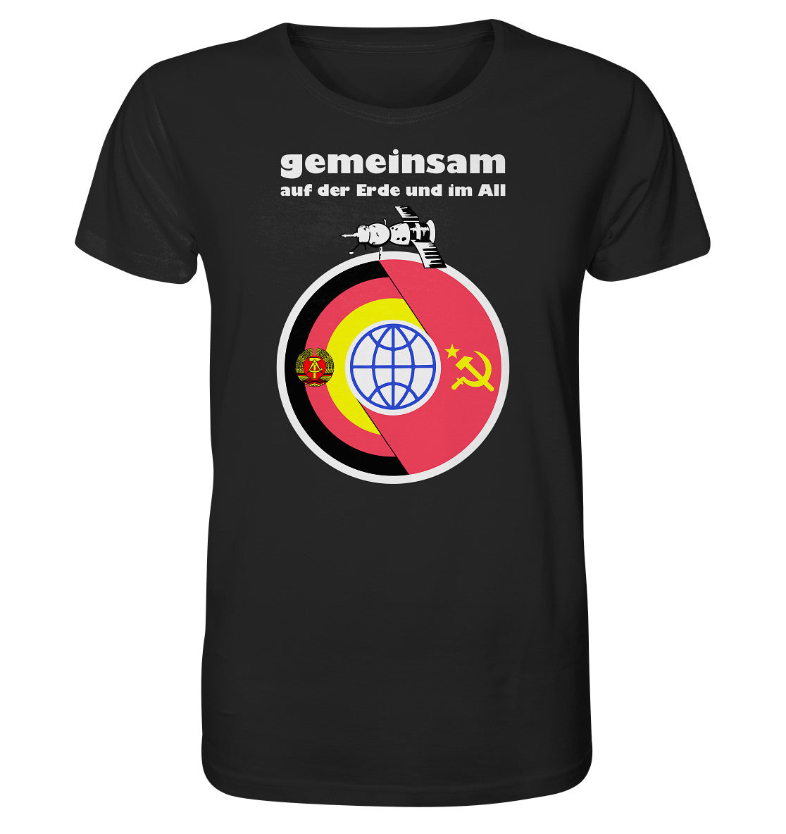 ORGANIC BIO SHIRT UNISEX • GEMEINSAM AUF DER ERDE UND IM ALL